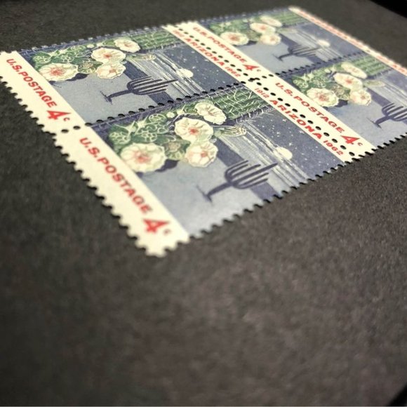 1962 Arizona State 4x6 Framed Stamp Art, Unused Vintage USA #FR1192 - Picture 2 of 7